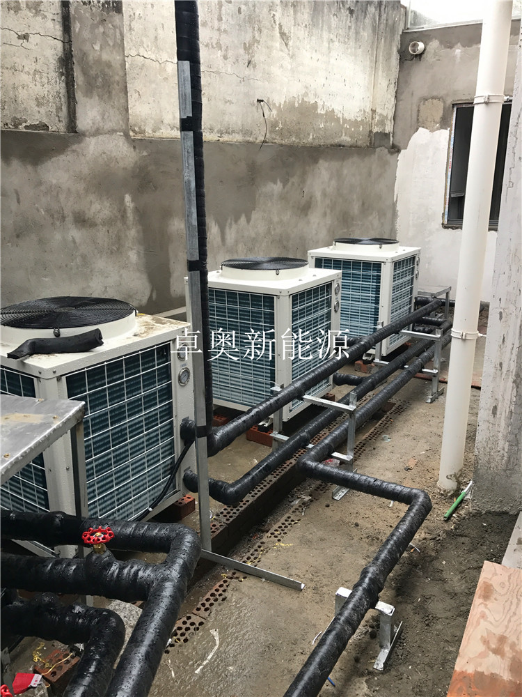山东老年公寓15吨20匹空气能热泵热水工程顺利完工